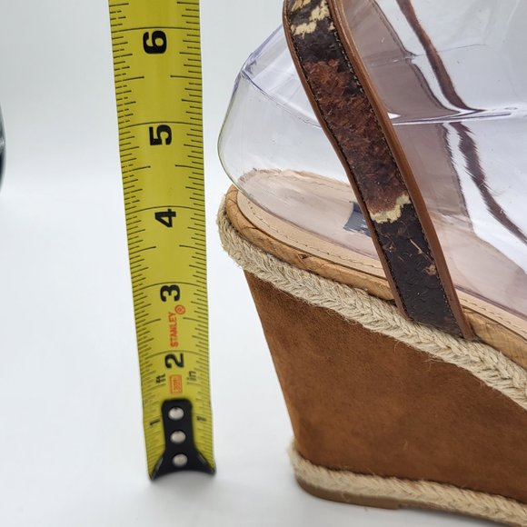 White House Black Market GINGER Wedge Ankle Wrap Strap Sandal SZ 8 - Picture 14 of 14